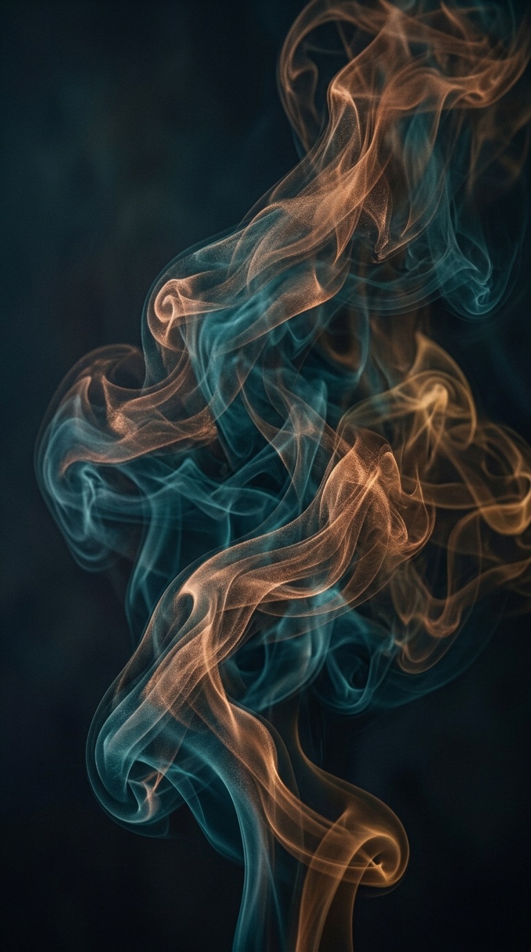 A cloud of soft colored smoke.