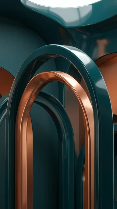 Glossy enamel arches.