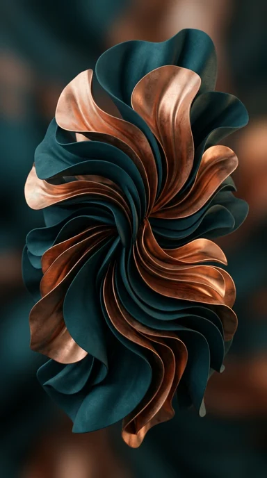 Layered sculptural petals.