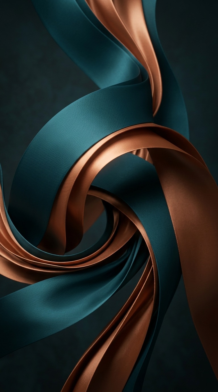 Woven satin curves.