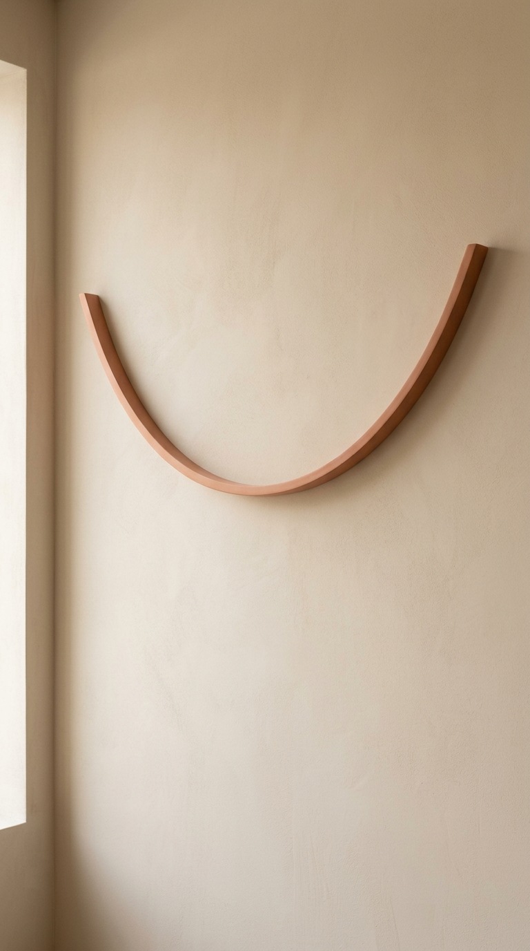 A single abstract curved line.