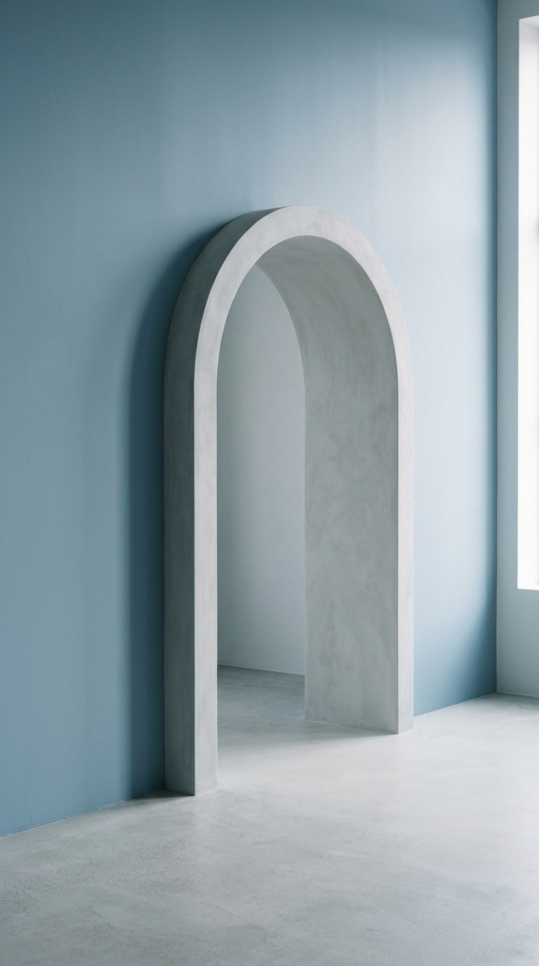 One curved arch and its shadow.