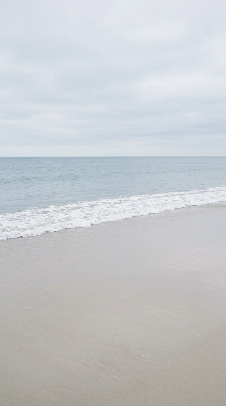 A simple line of ocean surf.