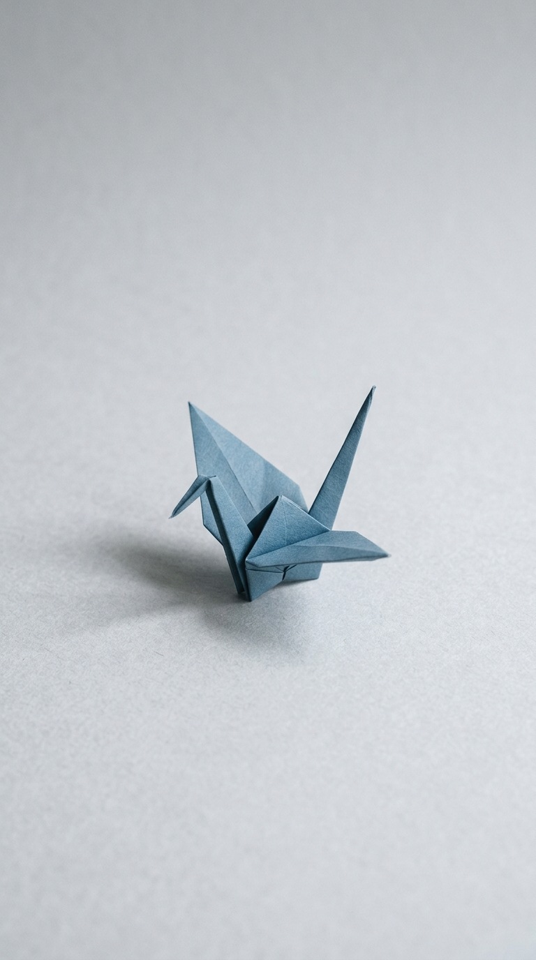 A single origami bird.