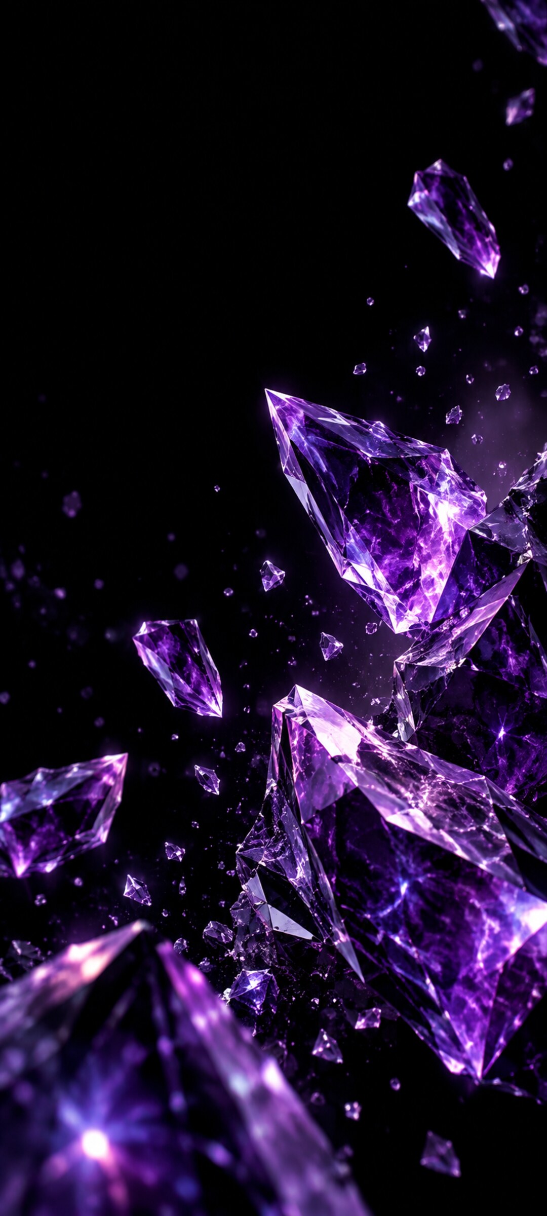 Violet Crystal AMOLED Wallpaper free download