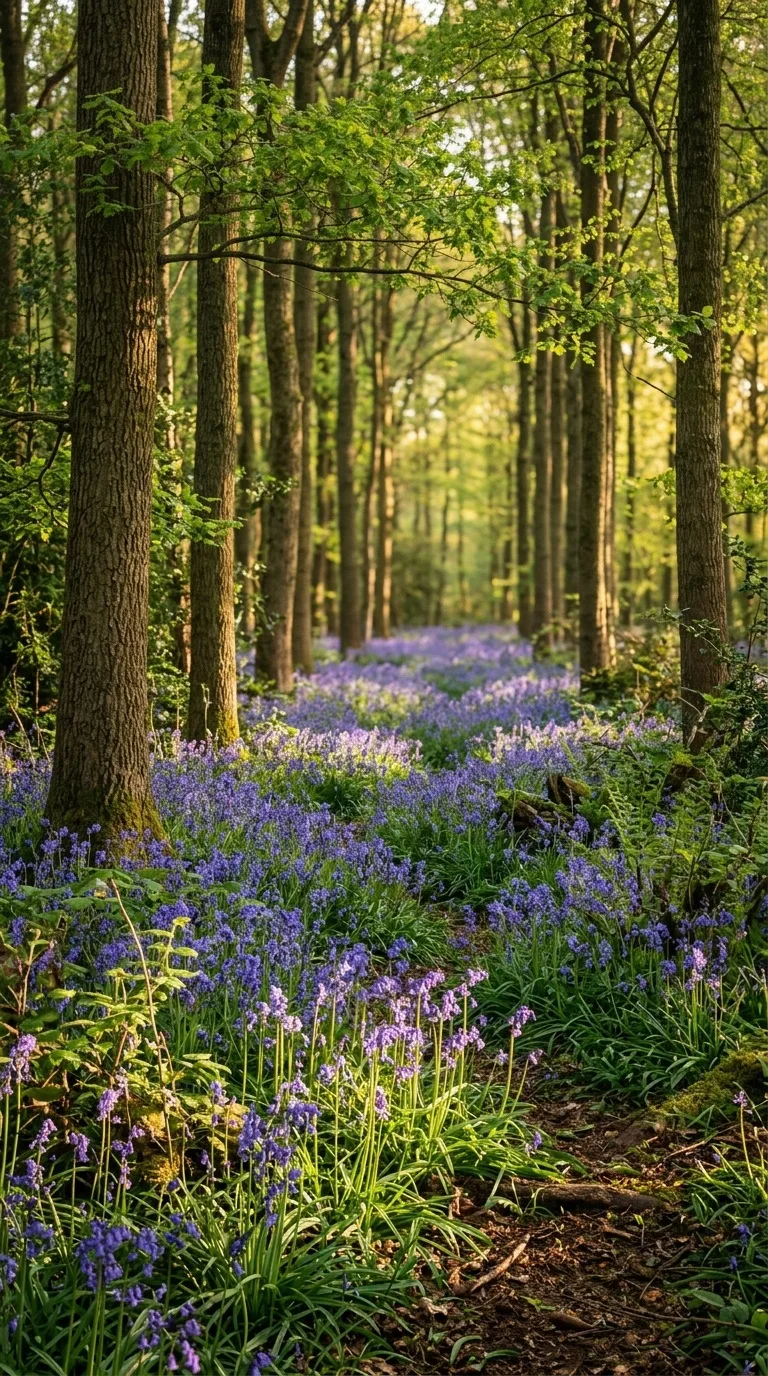 Bluebell woodland carpet.