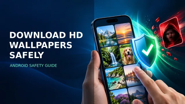 Safe HD wallpaper download on an Android phone