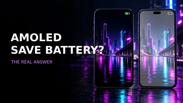 AMOLED black wallpaper battery comparison on phones
