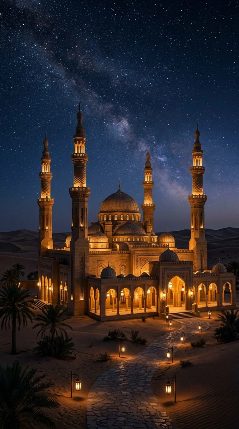Sunset Grand Mosque Wallpaper free HD mobile background