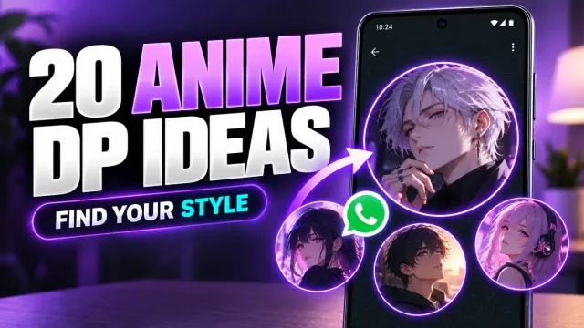 20 Anime DP Ideas for WhatsApp: Choose Your Style — illustrated phone preview