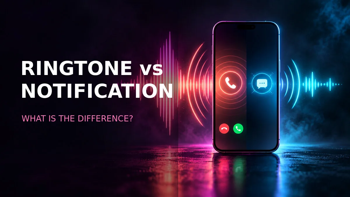 Ringtone and notification sound waveform comparison