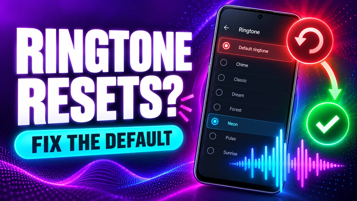 Android ringtone reverting to default with a troubleshooting check