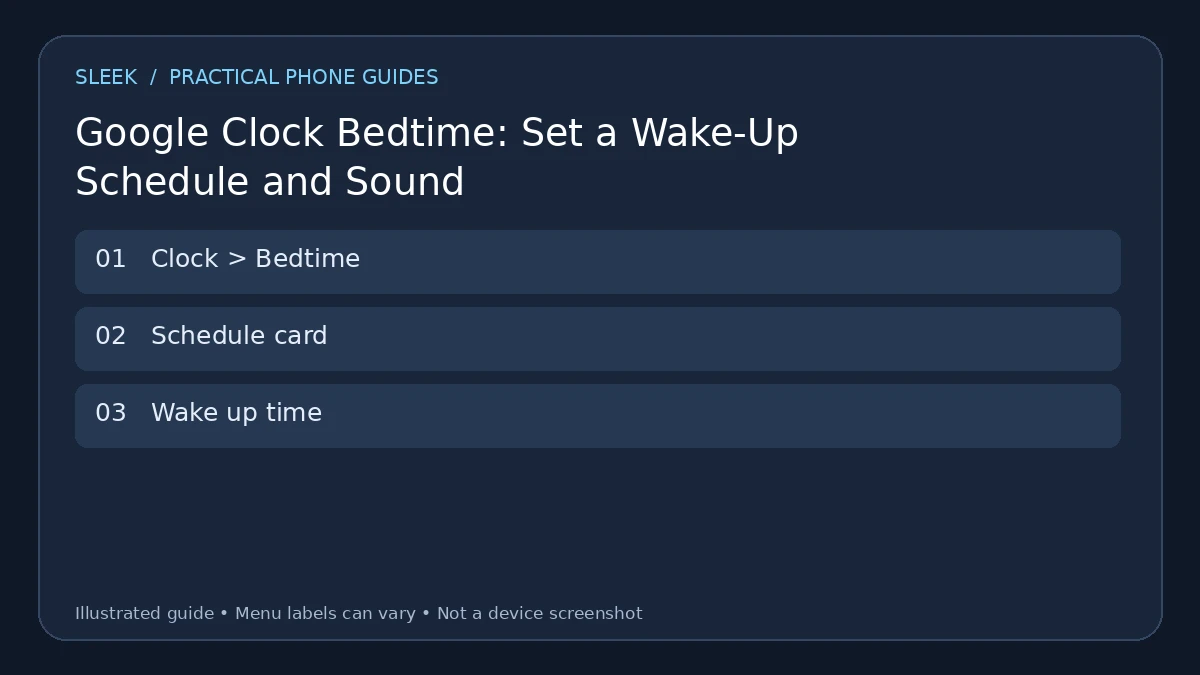 Google Clock Bedtime: Set a Wake-Up Schedule and Sound illustrated overview