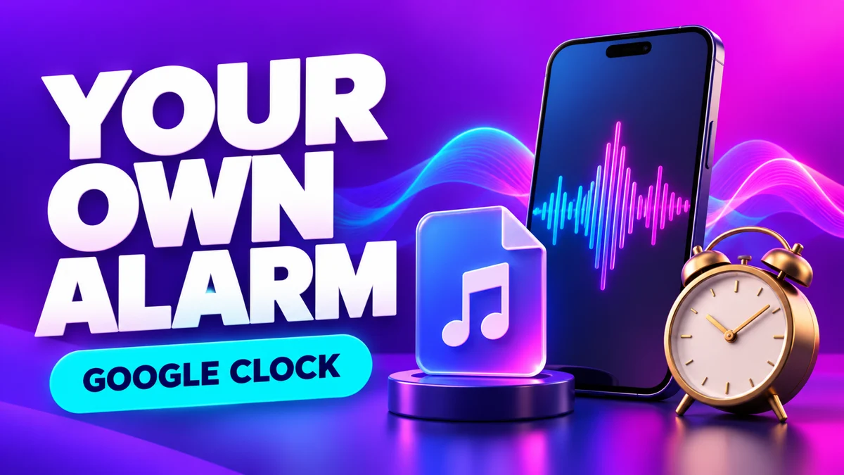 Conceptual illustration for How to Use a Downloaded Sound as an Alarm in Google Clock
