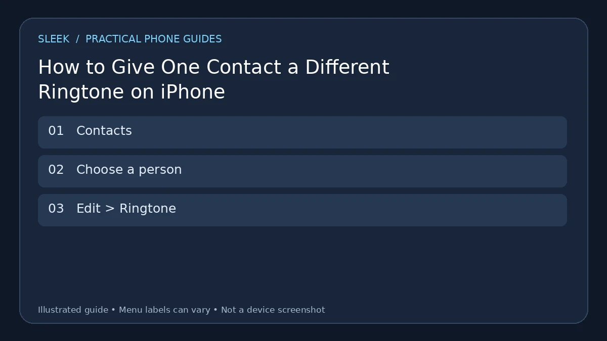 How to Give One Contact a Different Ringtone on iPhone illustrated overview