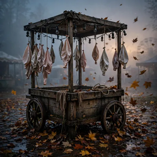 Abandoned Balloon Cart in October Fairground DP — free sad WhatsApp DP download