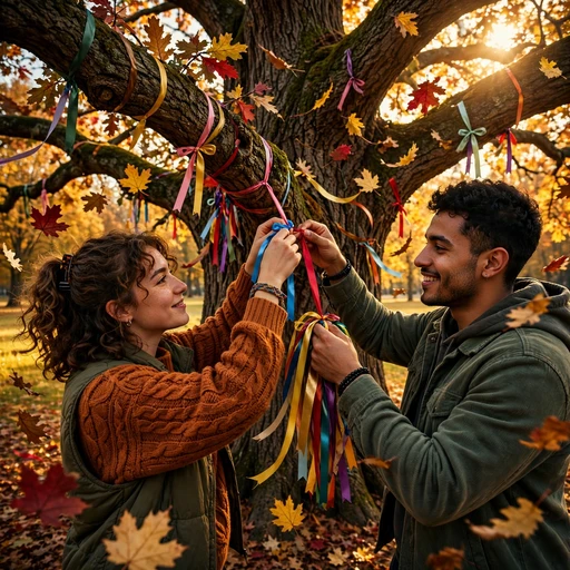 Wish Ribbons on the Autumn Oak