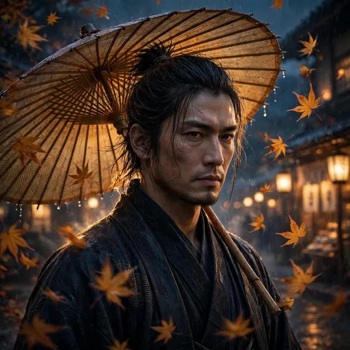 Autumn Rain Ronin Man - free HD download