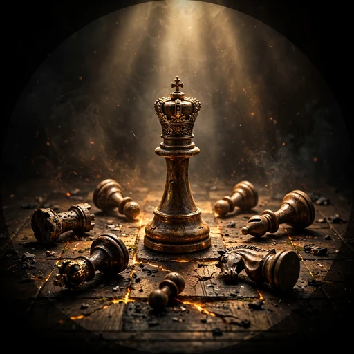 Lone Chess King Standing Tall Motivational WhatsApp DP profile picture