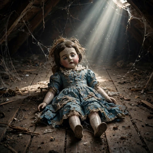 Cracked Porcelain Doll in Attic Sad WhatsApp DP profile picture