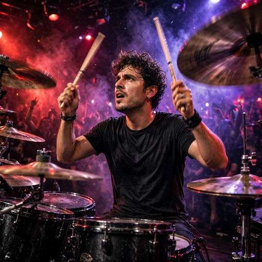 drummer performing on concert stage boys dp