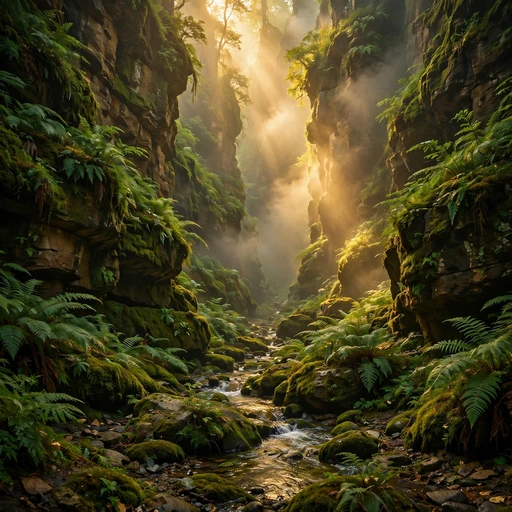 Fern Canyon Sunbeams Nature WhatsApp DP profile picture