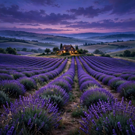 lavender field purple dusk DP