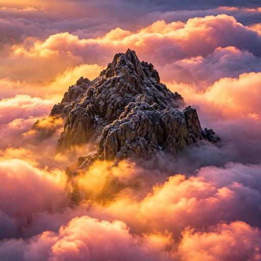 Mountain Summit Above Cloud Sea at Dawn Nature WhatsApp DP profile picture