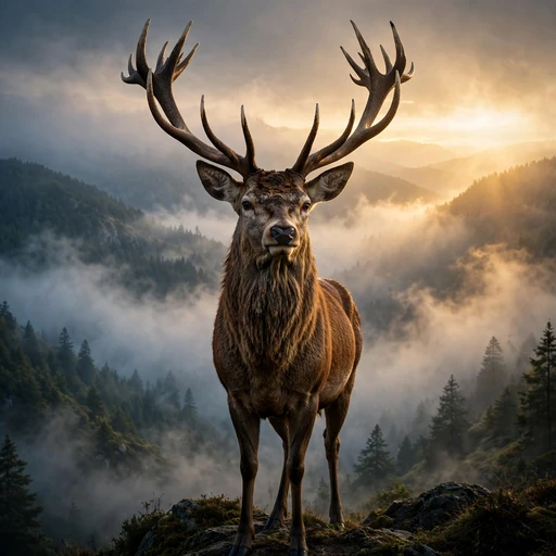 Stag of the First Light Motivational WhatsApp DP wallpaper