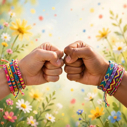 Two hands doing a friendly fist bump