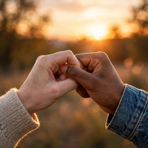 Two hands making a pinky promise